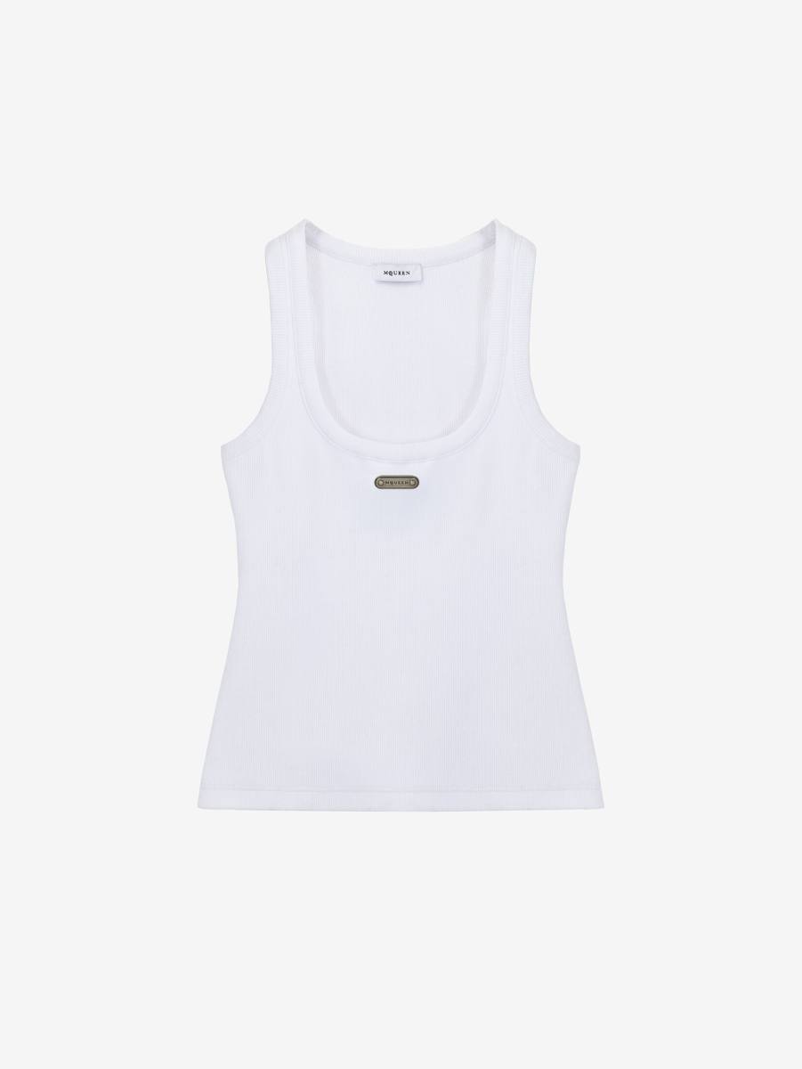 ALEXANDER MCQUEEN - McQueen Placket Tank Top - Item 830486QLAER9000